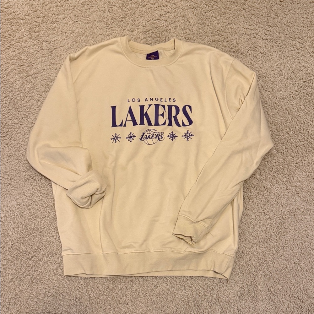 Los Angeles Lakers Holiday Cream Sweatshirt XL